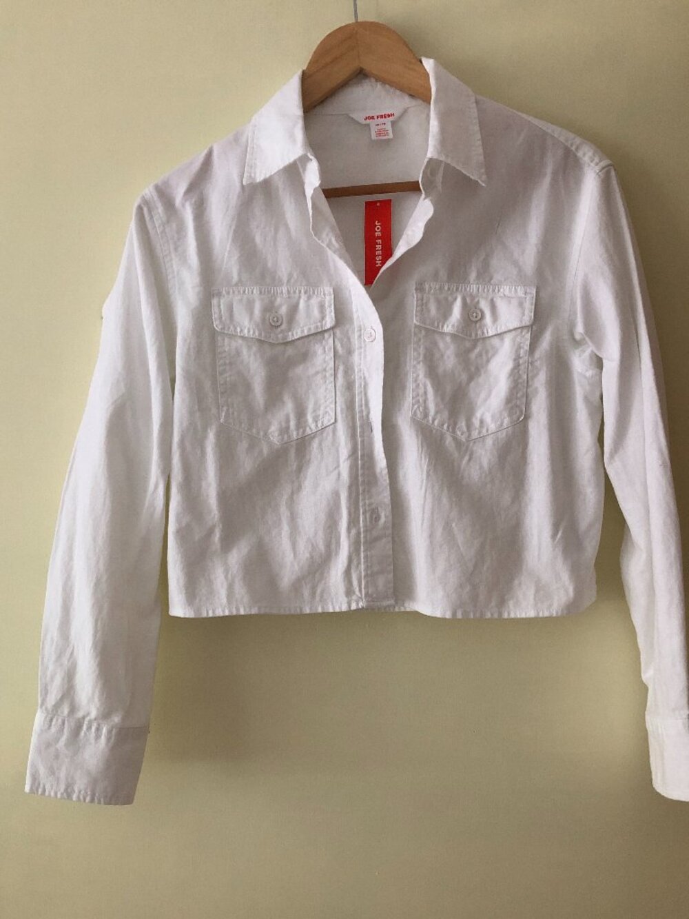 Joe Fresh Linen Cotton Cropped Shirt